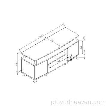 Suporte de TV de melamina em MDF de madeira